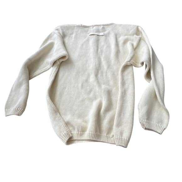 Vintage Club Sportif de Paris Cream Floral Button Knit Cardigan - Picture 3 of 8